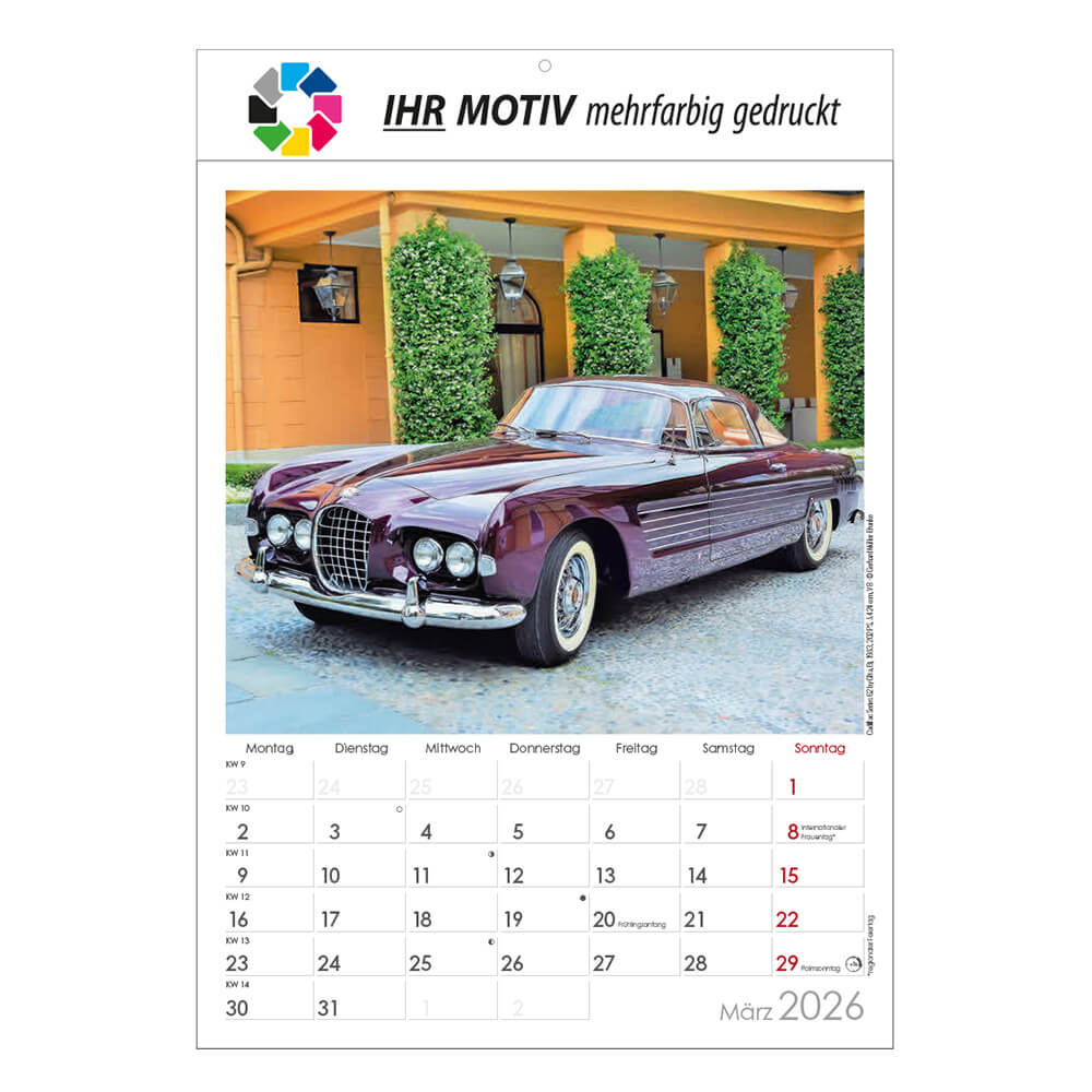 Kalender Oldtimer Monat März