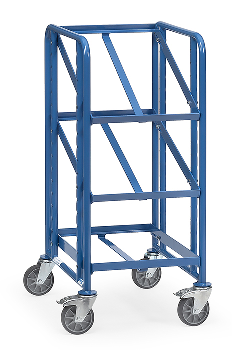 Fetra Eurokastenwagen 3 Etagen brillantblau Ladefläche 610 x 410 mm