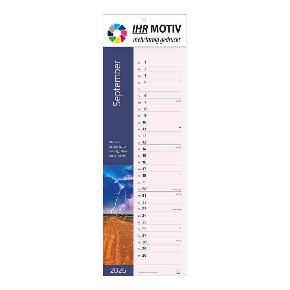 Streifenkalender Augenblicke Monat September