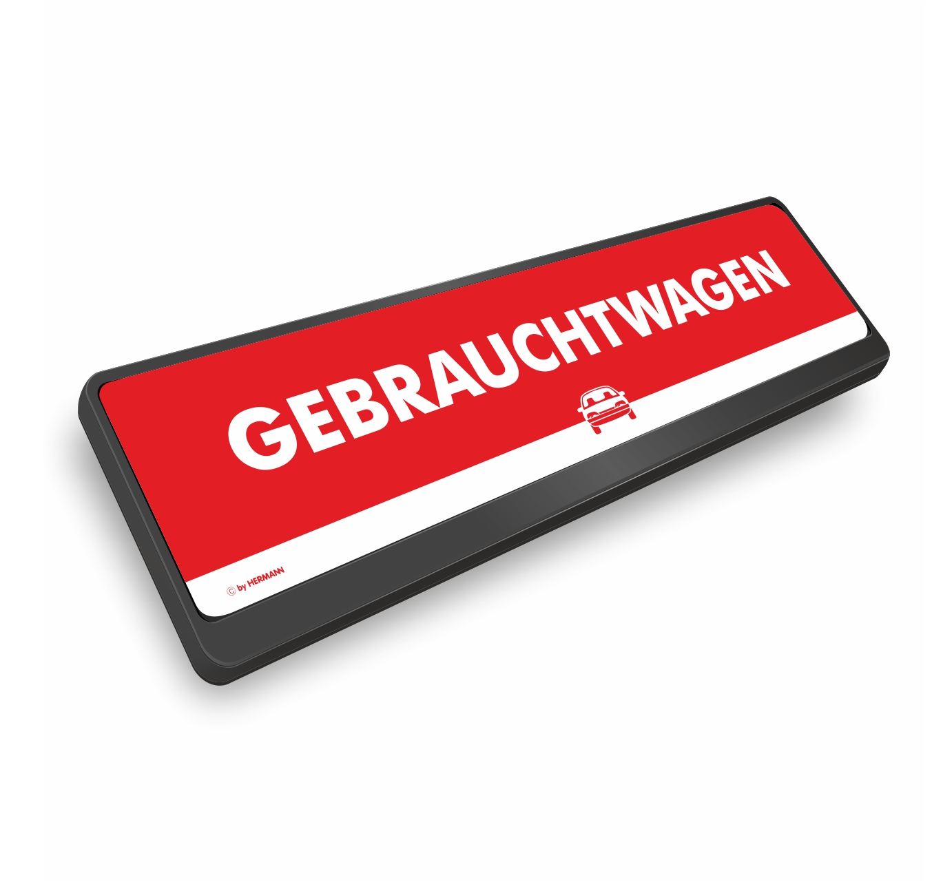 Vorschau: Text-Schilder in Kennzeichengröße, Farbe: rot
