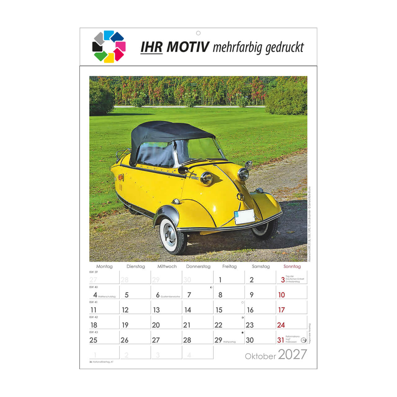Bildkalender Oldtimer, Ausgabe 2027 Monat Oktober