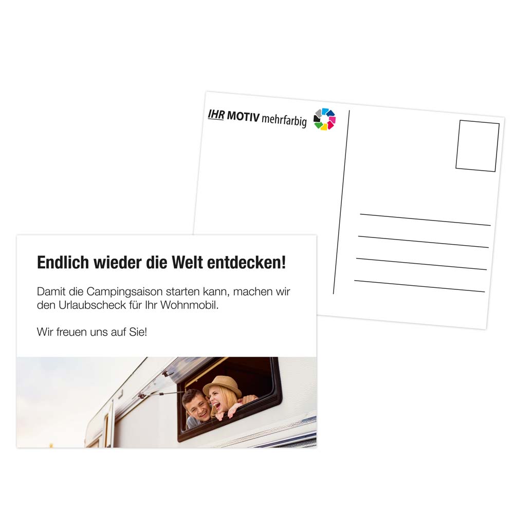 Postkarte DIN A6 Campingsaison