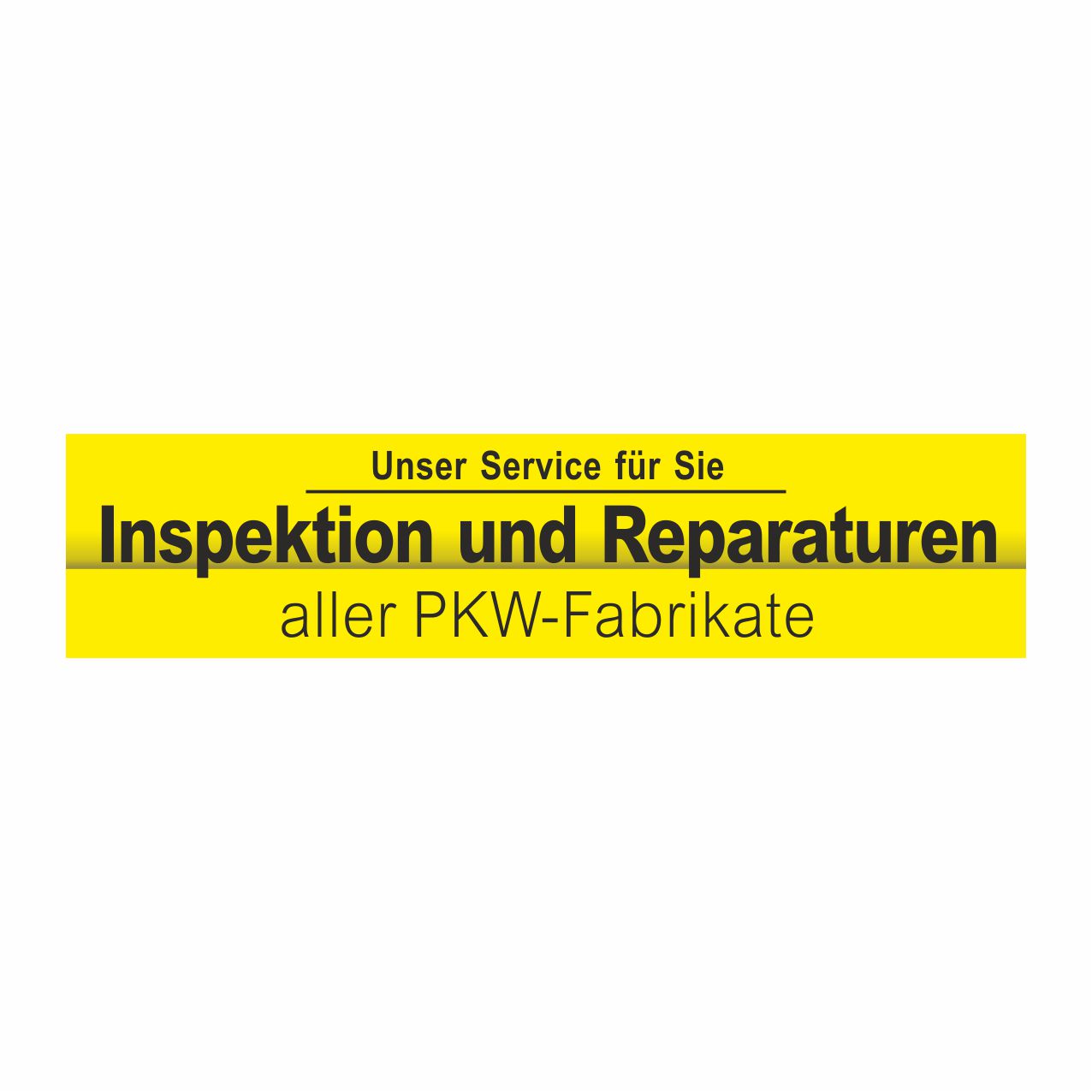 Vorschau: Werbebanner Inspektion und Reparaturen, 300 x 70 cm