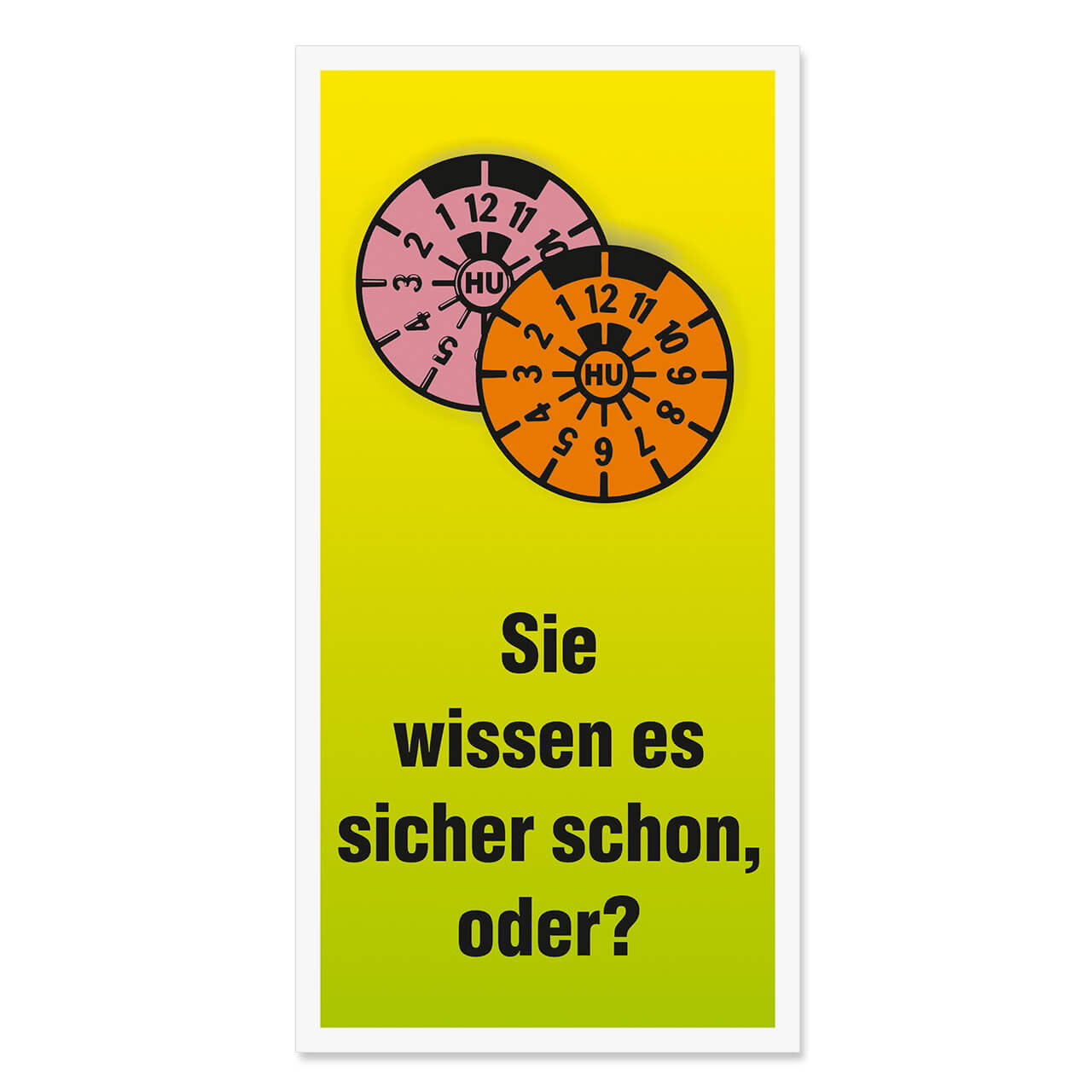 Vorschau: Maxi-Postkarte HU/AU-Erinnerung, Motiv Plakettentausch