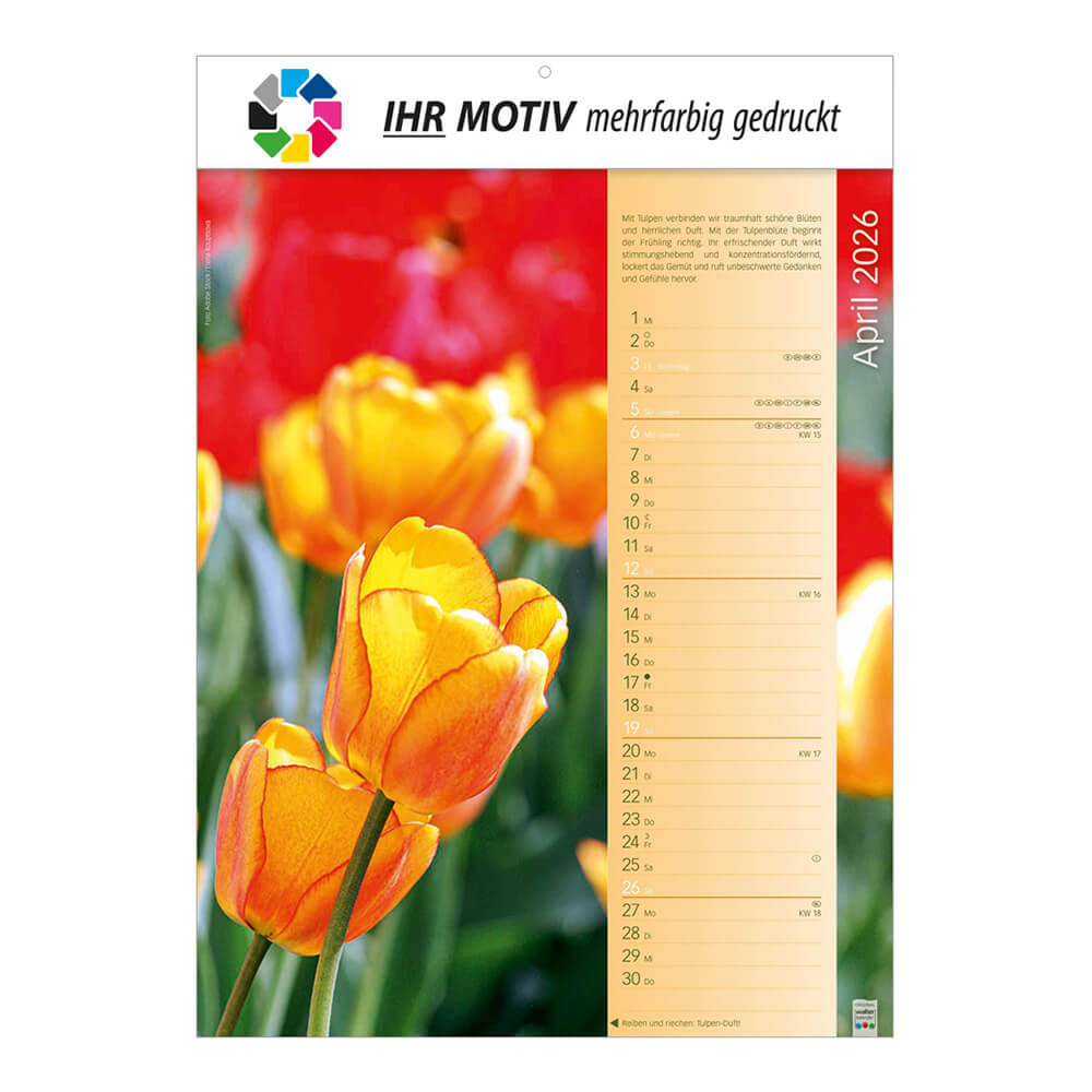 Wandkalender Erlebniswelt der Düfte Monat April