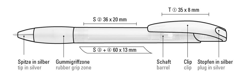 Vorschau: MEMORY transparent SI Druckkugelschreiber