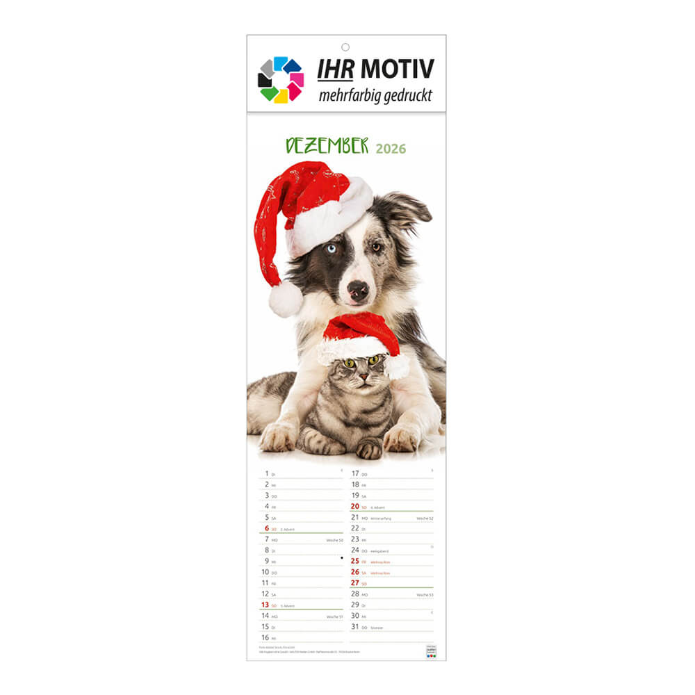Streifenkalender Einfach tierisch Monat Dezember