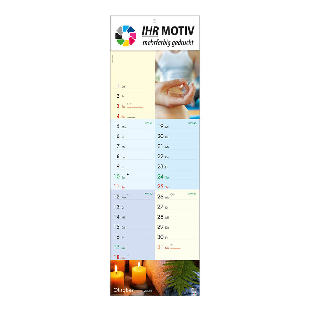 Streifenkalender fit und gesund Monat Oktober