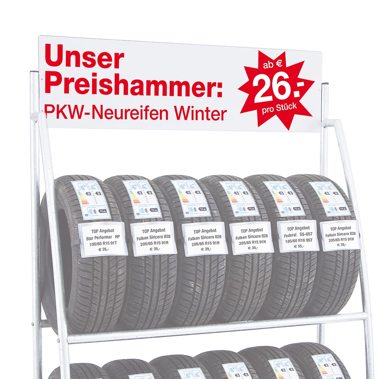 Vorschau: Kopfschild für Reifenpräsentationswagen