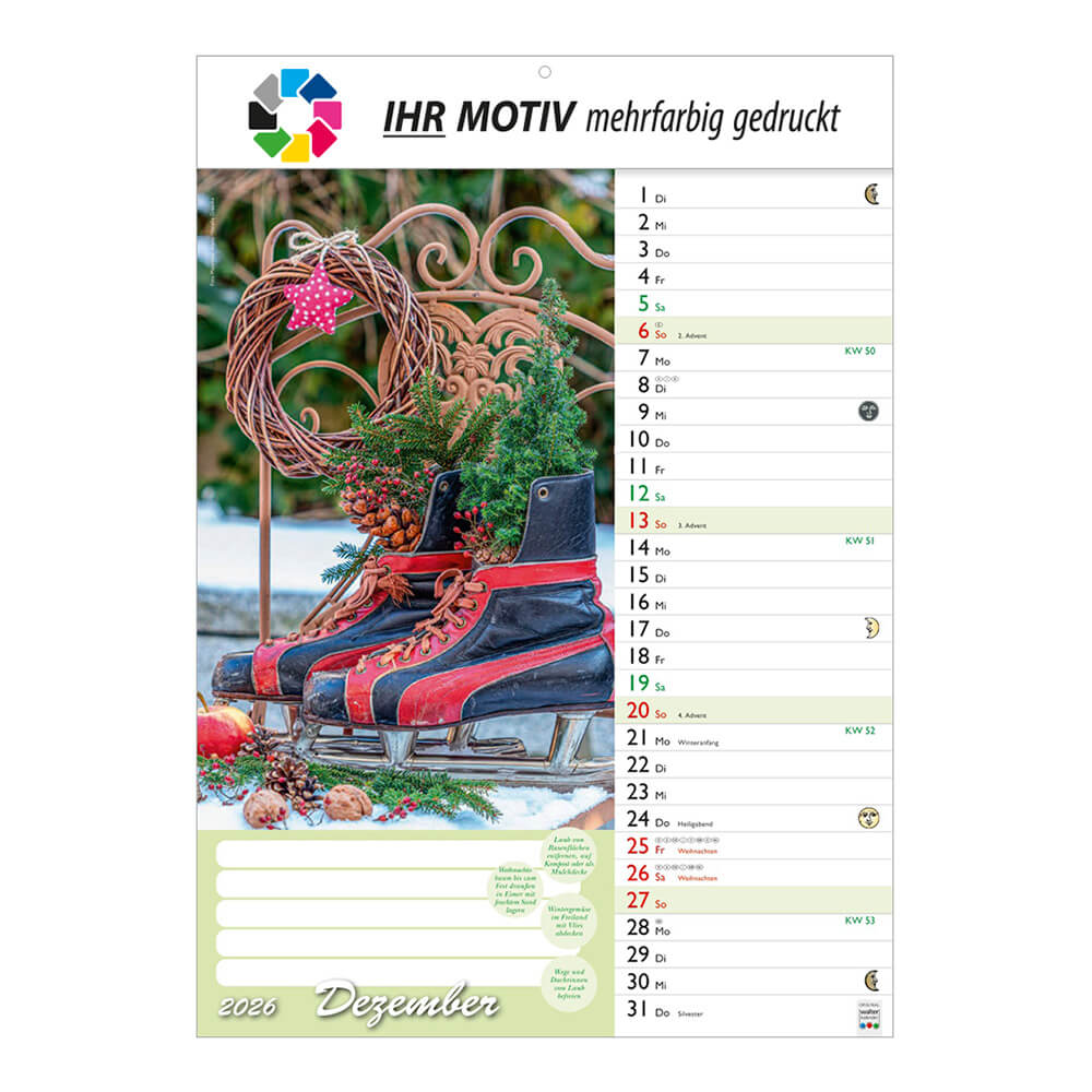 Bildkalender Günthers Gartenplaner Monat Dezember