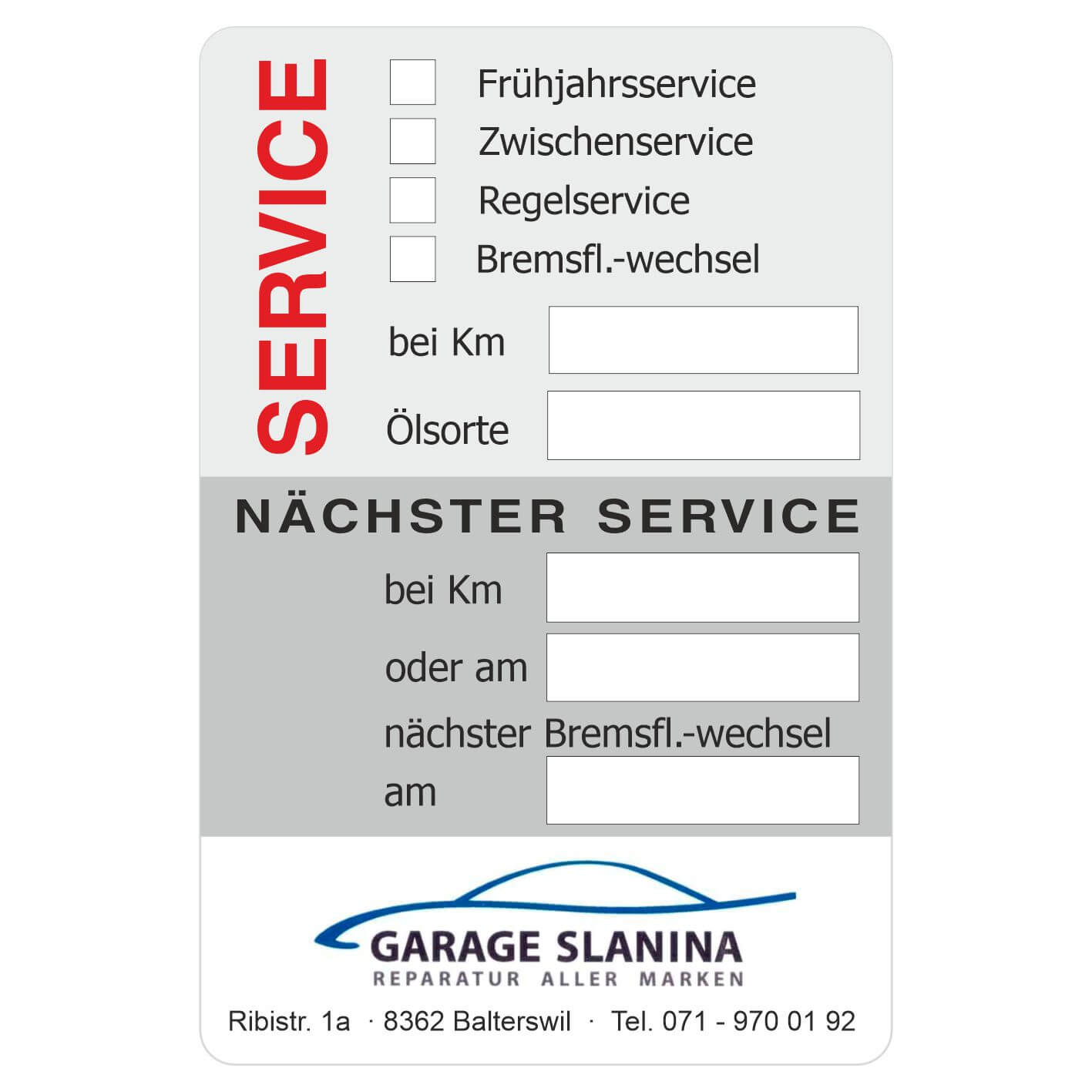 Service Checkliste 6 Beispiel 2