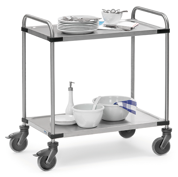 Vorschau: Fetra Edelstahlwagen Ladefläche 800 x 500 mm 2 Böden
