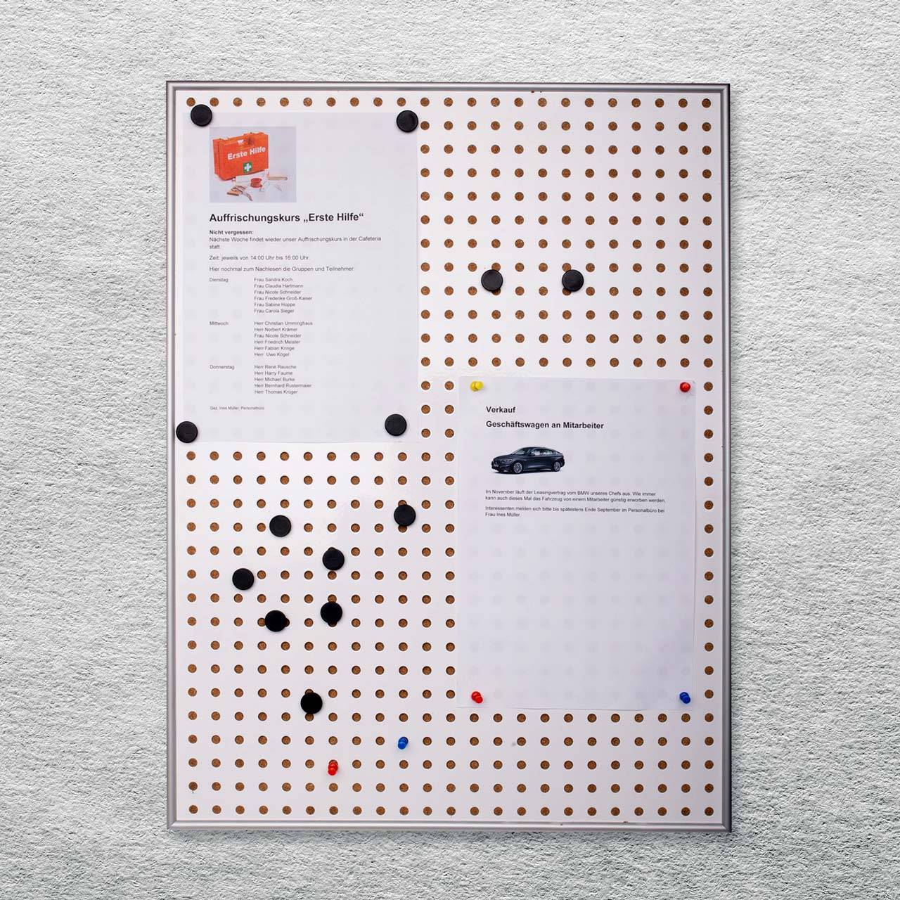 Vorschau: Pinnwand und Magnetboard-Kombination