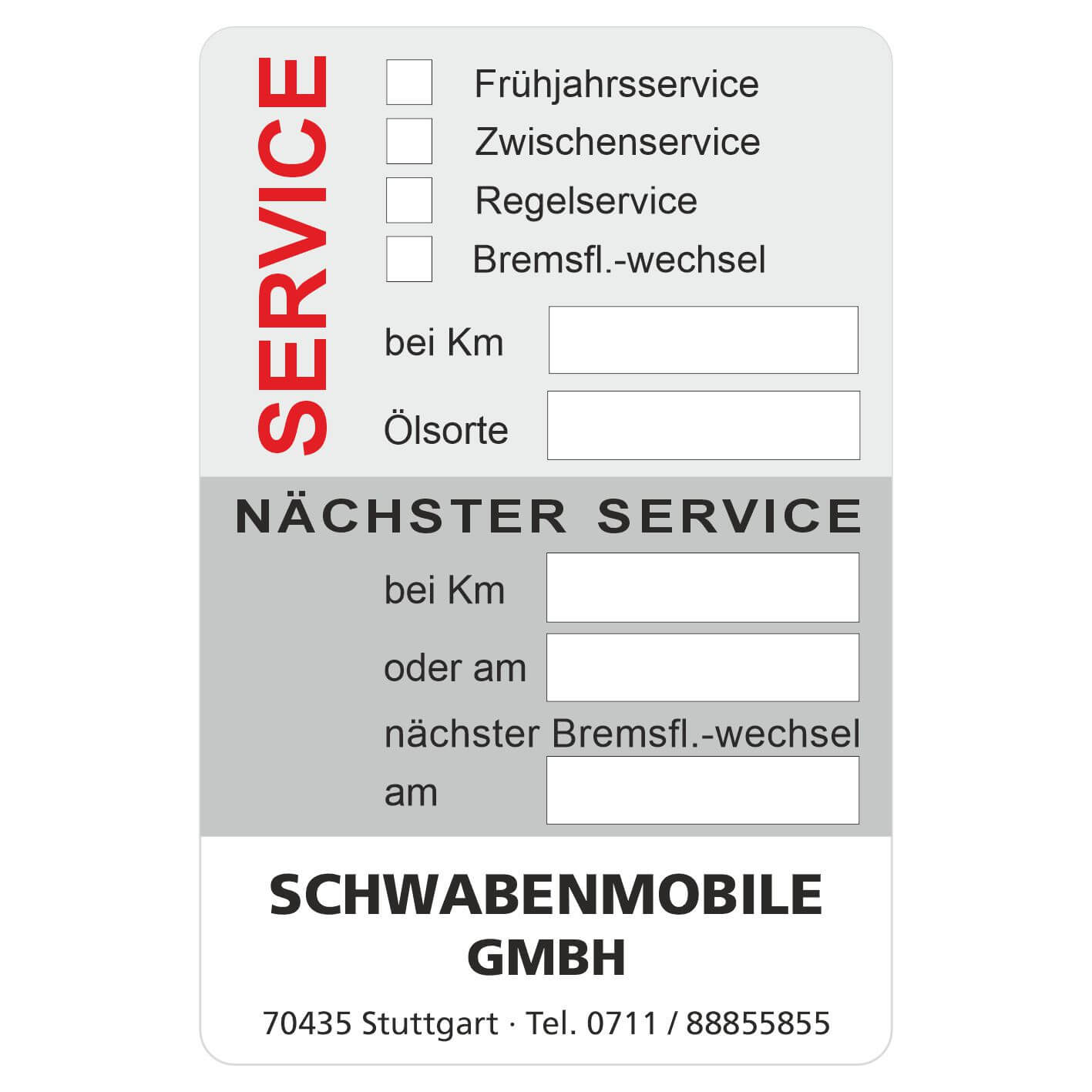 Service Checkliste 6 Beispiel 1