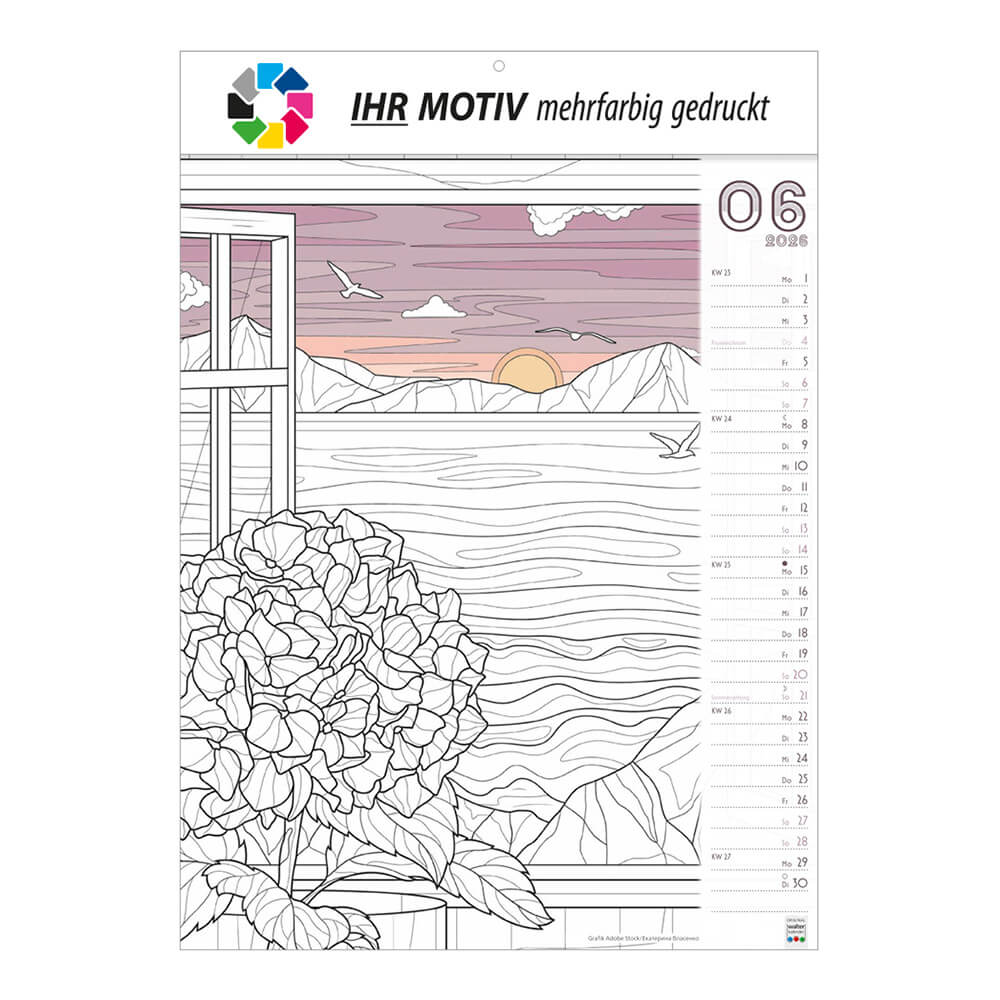 Wandkalender Nimm dir MALZEIT Monat Juni