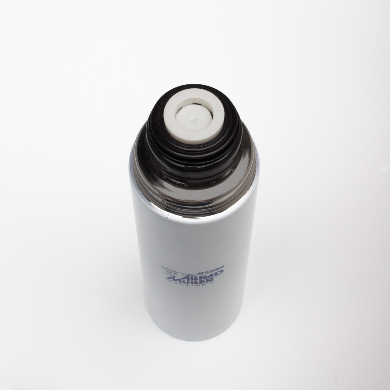 Vorschau: Thermoflasche Duo-Cup aus Metall, weiß