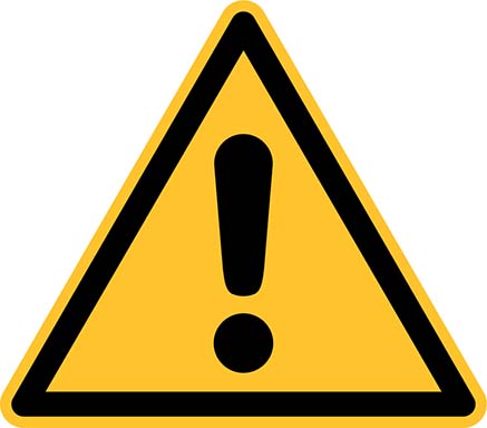 Warnschild Allgemeines Warnzeichen Aluminium10 cm