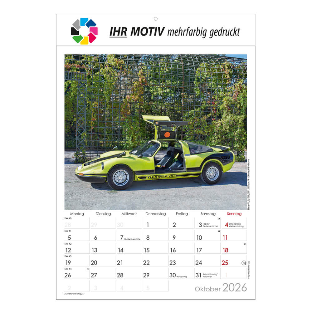 Kalender Oldtimer Monat Oktober