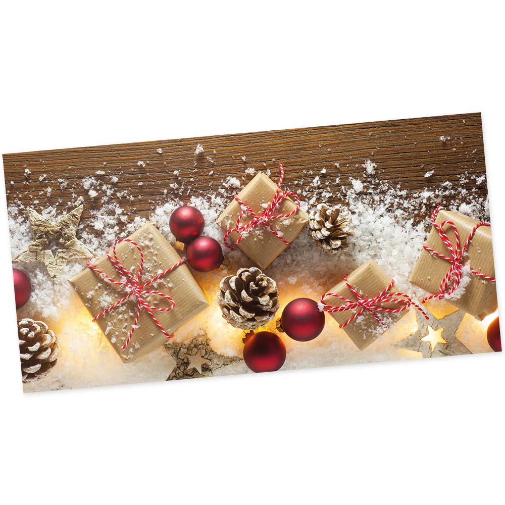 Vorschau: Weihnachts-Postkarte, Motiv Geschenke