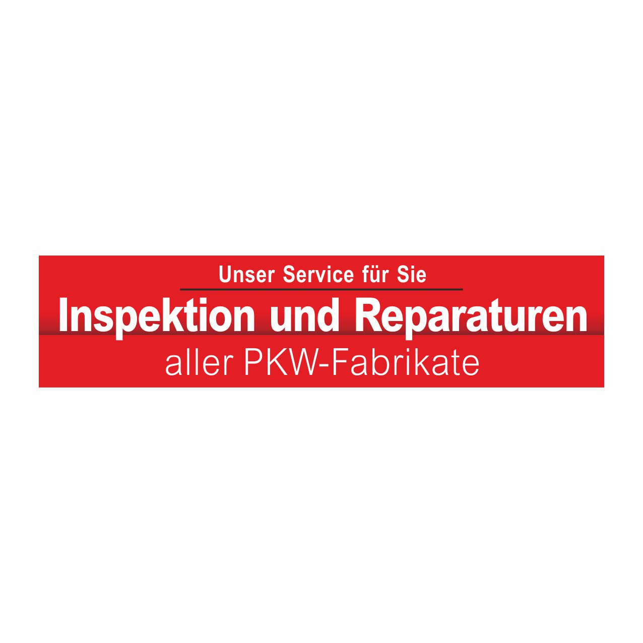 Vorschau: Werbebanner Inspektion und Reparaturen, 300 x 70 cm