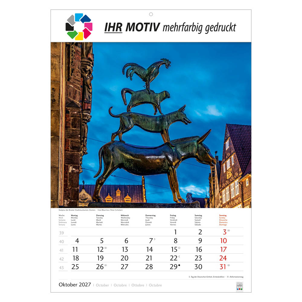 Bildkalender Schönes Deutschland, Ausgabe 2027 Monat Oktober