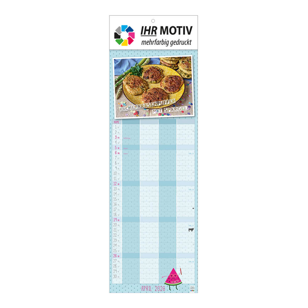 Streifenkalender Familienküche Monat April