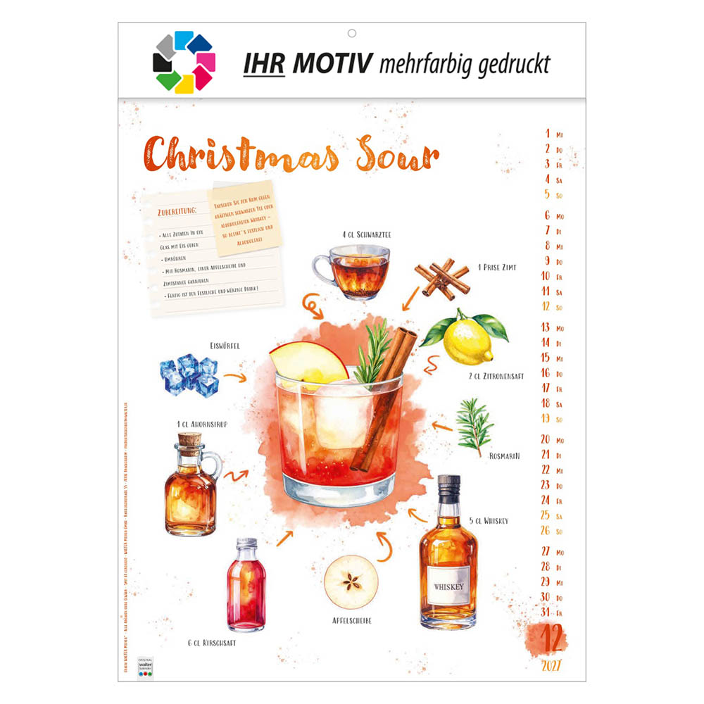Bildkalender Mixart, Ausgabe 2027 Monat Dezember
