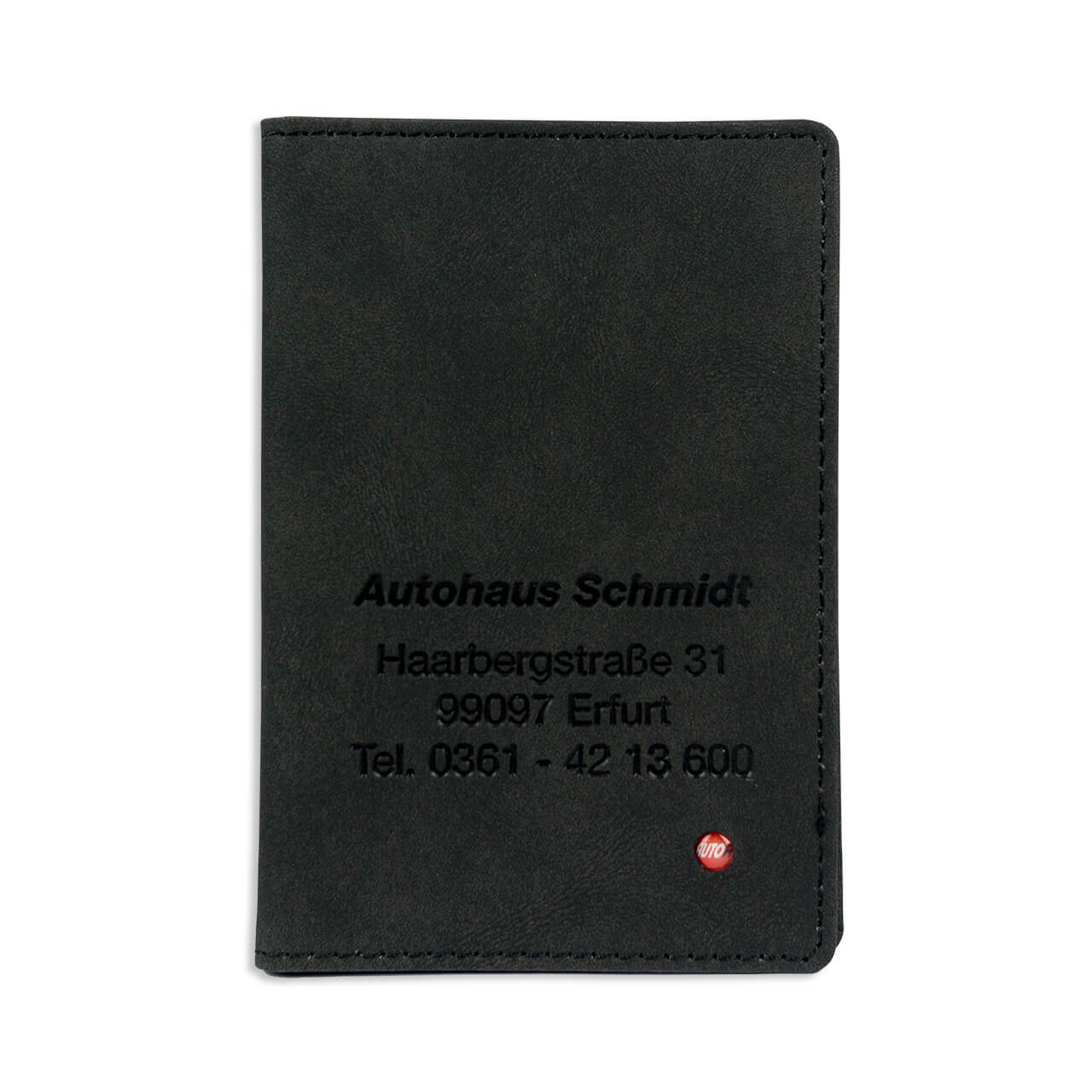 Ausweistasche aus Microfaser schwarz