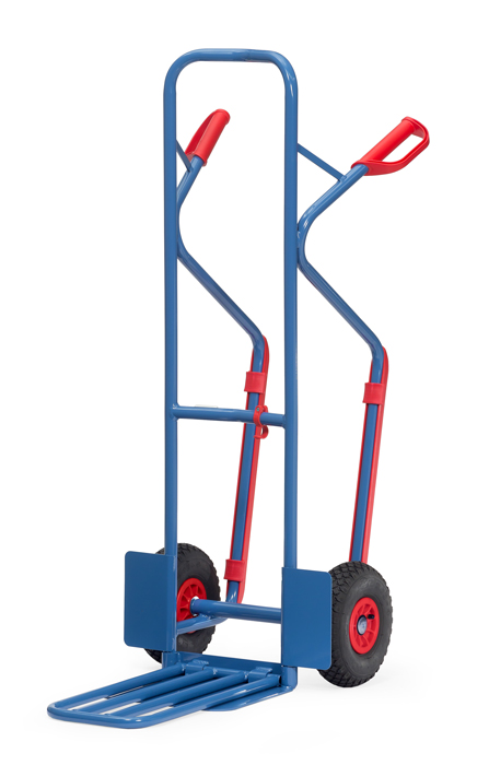 Vorschau: Fetra Paketkarre Lufträder 260 x 85 mm bis 300 kg Höhe 1300 mm Gleitkufen