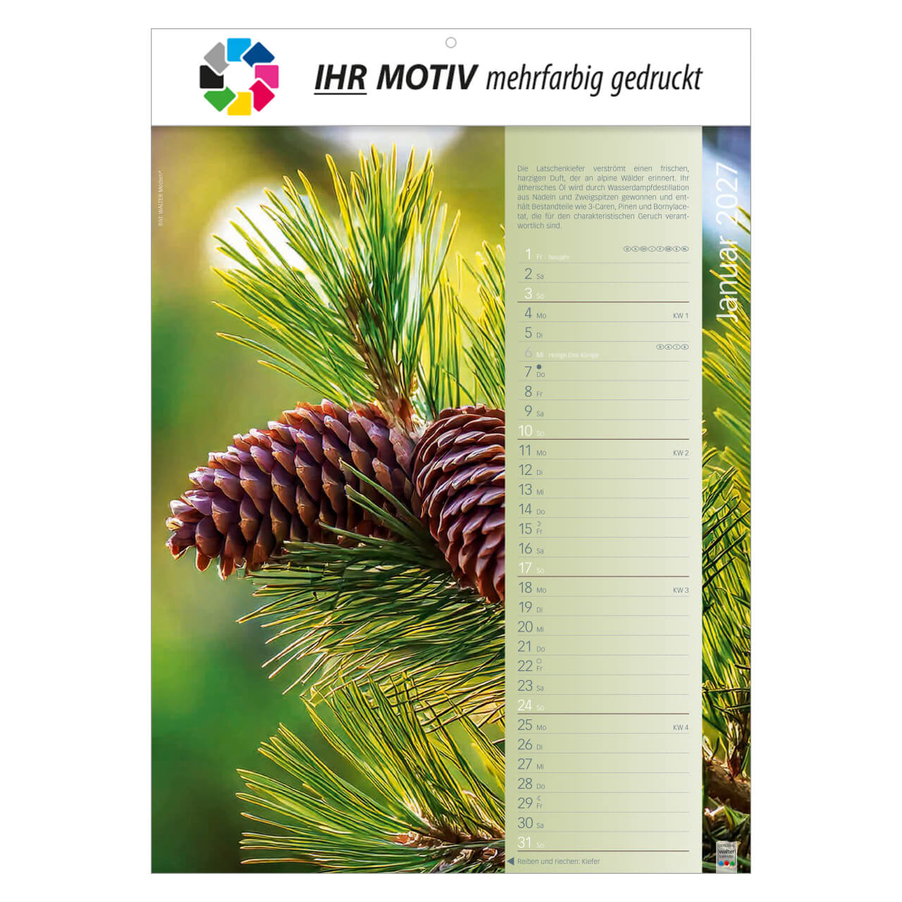 Bildkalender Erlebniswelt der Düfte, Ausgabe 2027 Monat Januar