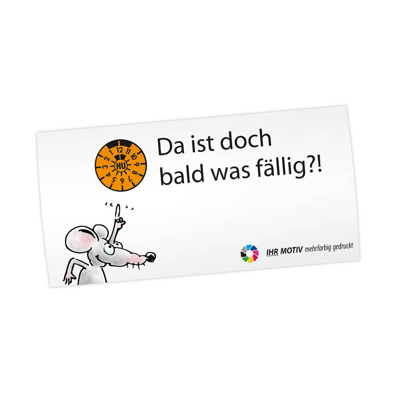 Vorschau: Maxi-Postkarte HU/AU-Erinnerung, Motiv Maus_M3