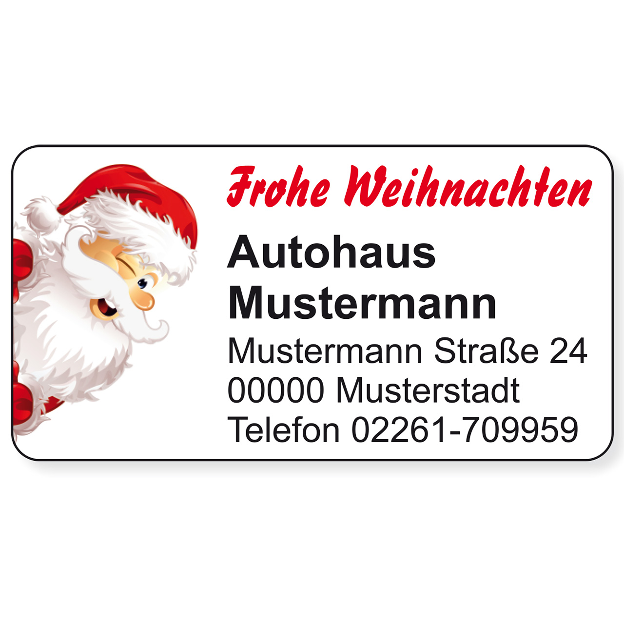 Vorschau: Weihnachts-Aufkleber, Motiv Santa