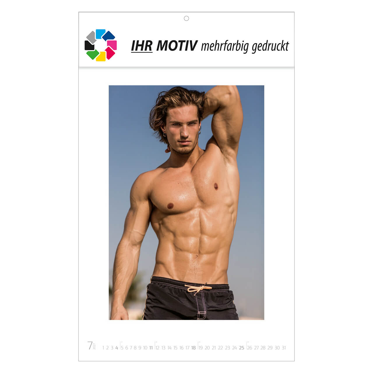 Wandkalender Dream Men – Ausgabe 2027 Monat Juli