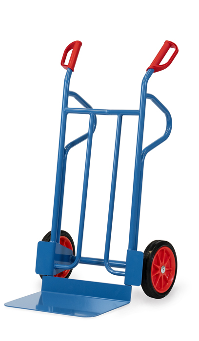 Vorschau: Fetra Sackkarre Vollgummiräder 260 x 56 mm bis 350 kg Höhe 1200 mm breite Schaufel