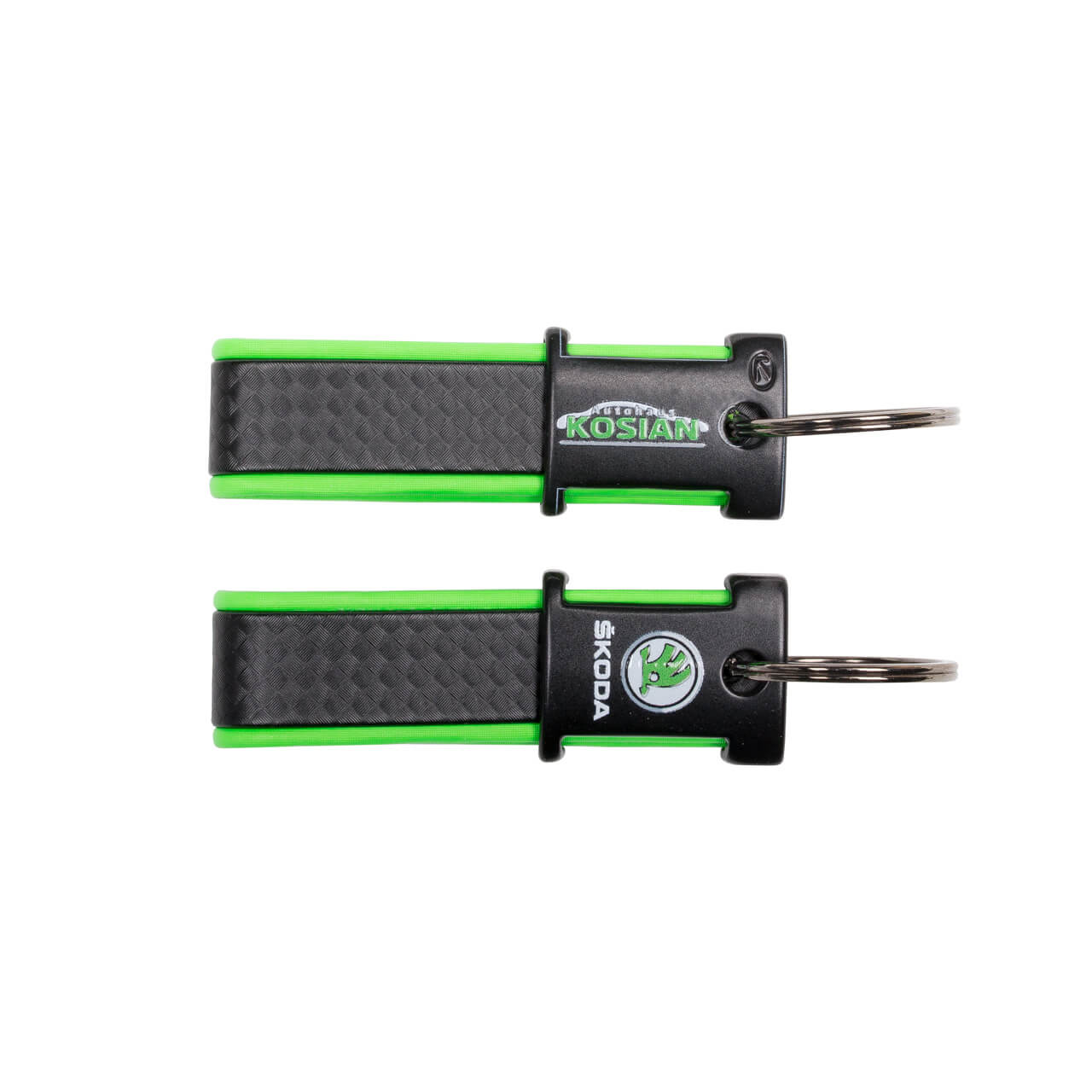 W0688800_Schluesselanhaenger_Carbon_Designstreifen_Neongruen