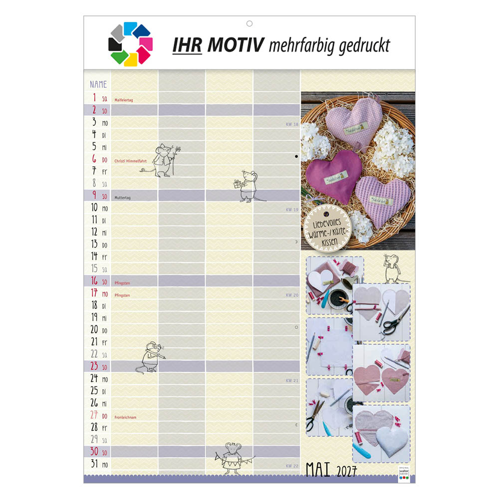 Bildkalender Selbstgemacht, Ausgabe 2027 Monat Mai
