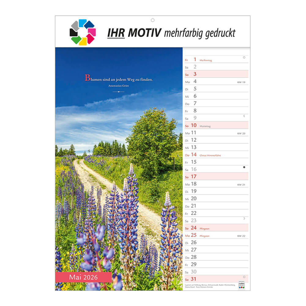 Bildkalender Wege mit Weitblick Monat Mai