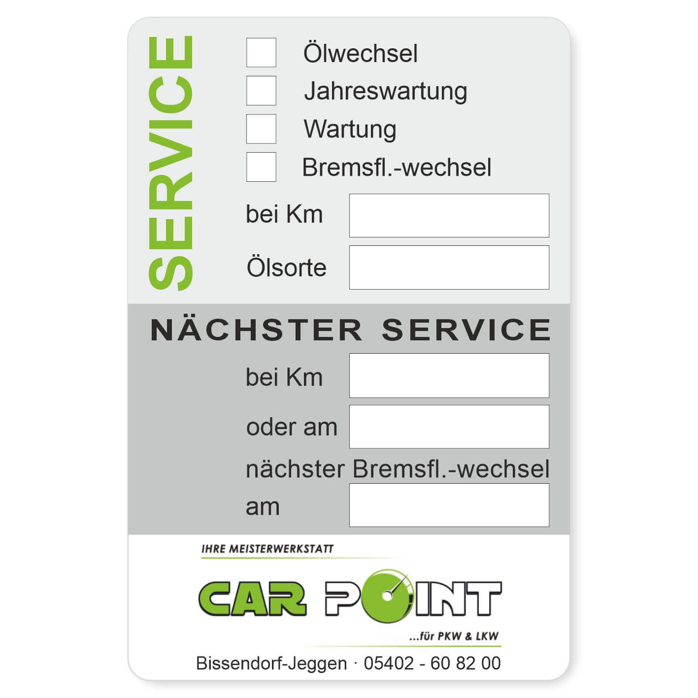 Service Checkliste 5 Beispiel 2