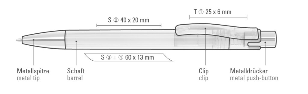 Vorschau: CANDY transparent SI Druckkugelschreiber