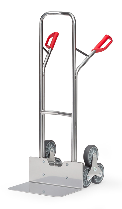 Vorschau: Fetra Alu-Treppenkarre 3-Rad-Stern, je 3 TPE-Räder 160 x 40 mm bis 200 kg Schaufelbreite 480 x 300 m