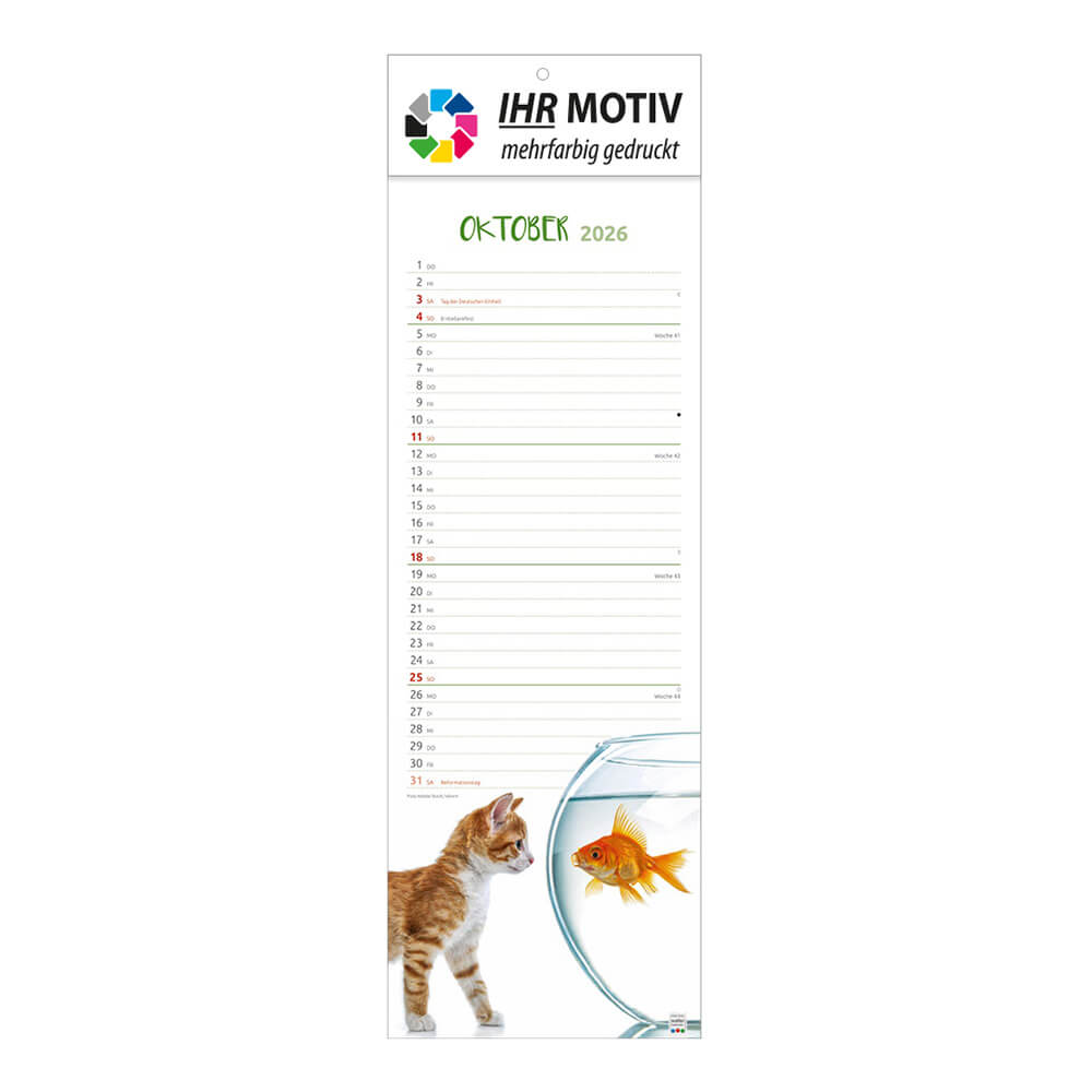 Streifenkalender Einfach tierisch Monat Oktober