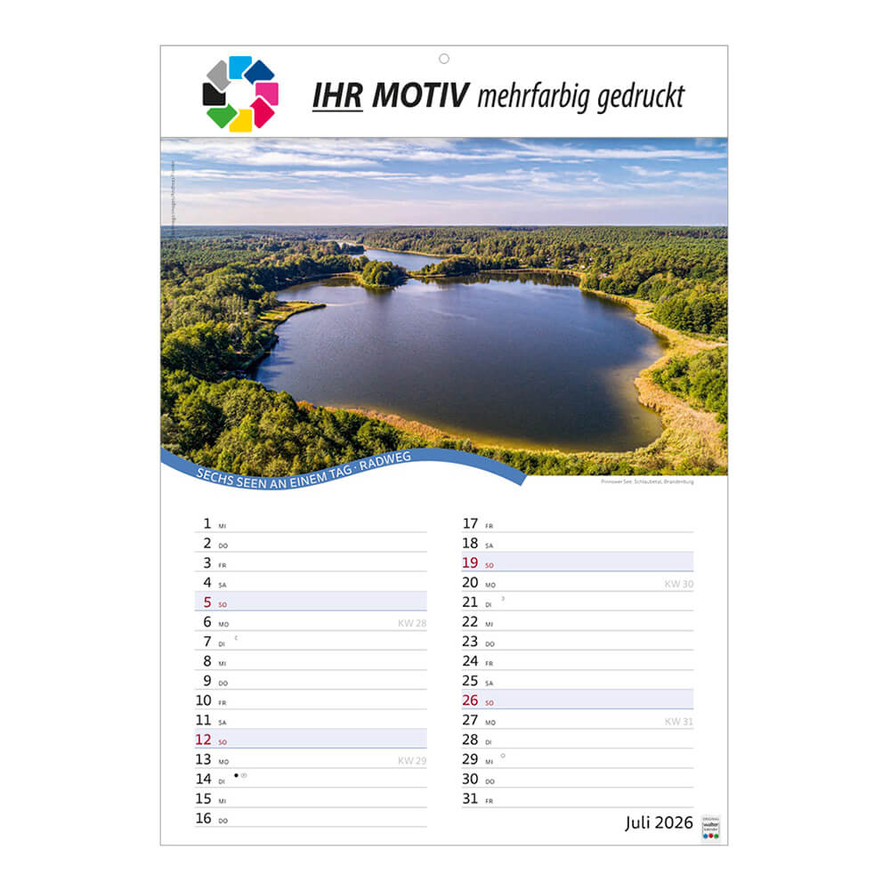 Bildkalender Rad- und Wanderwege Monat Juli