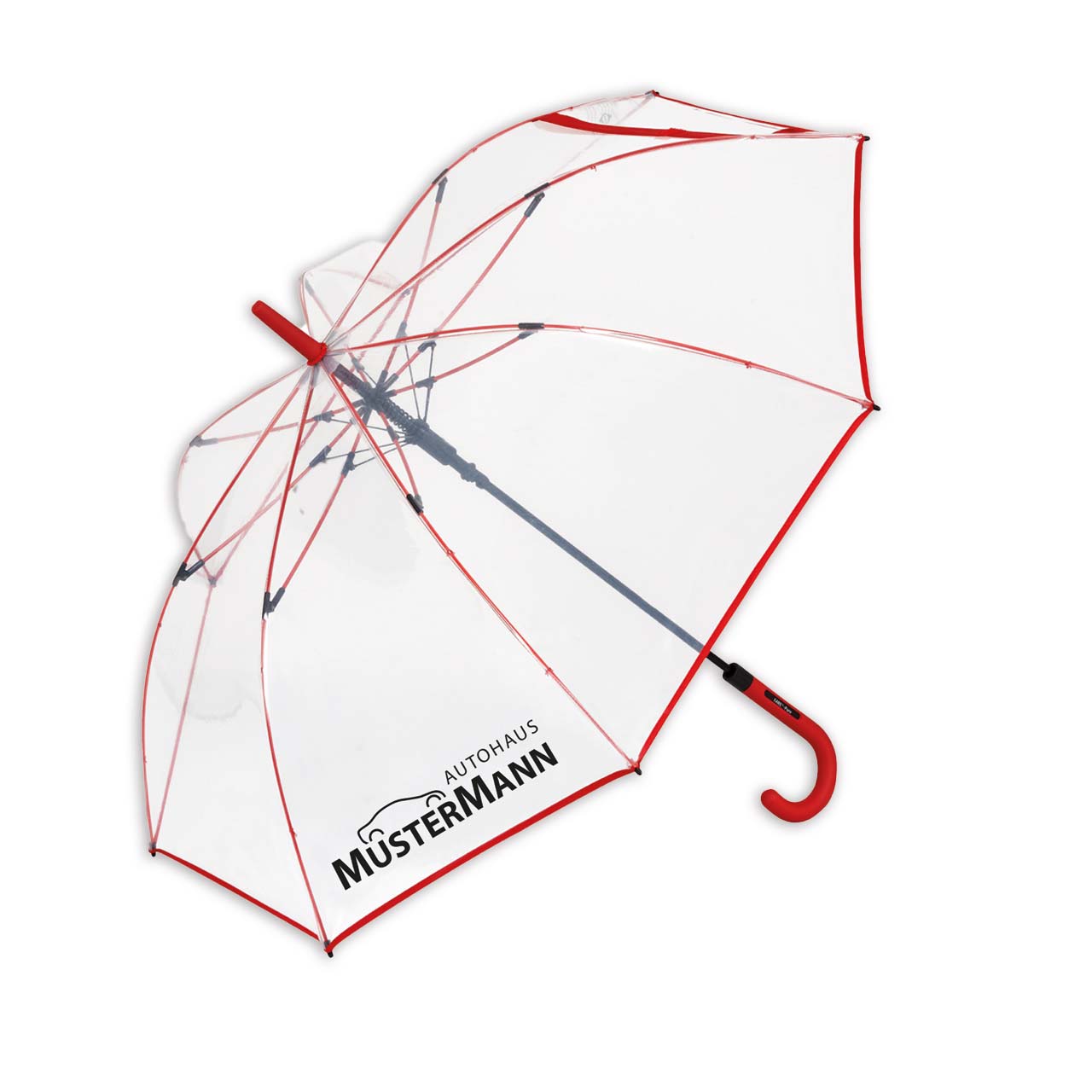 Vorschau: Automatik Stockschirm Color 105 cm Ø mit transparentem Bezug
