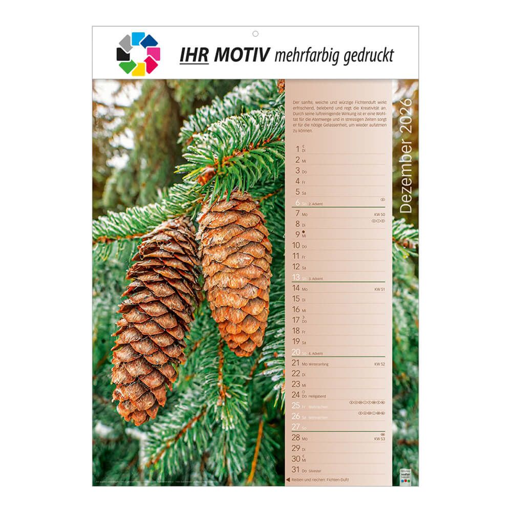 Wandkalender Erlebniswelt der Düfte Monat Dezember
