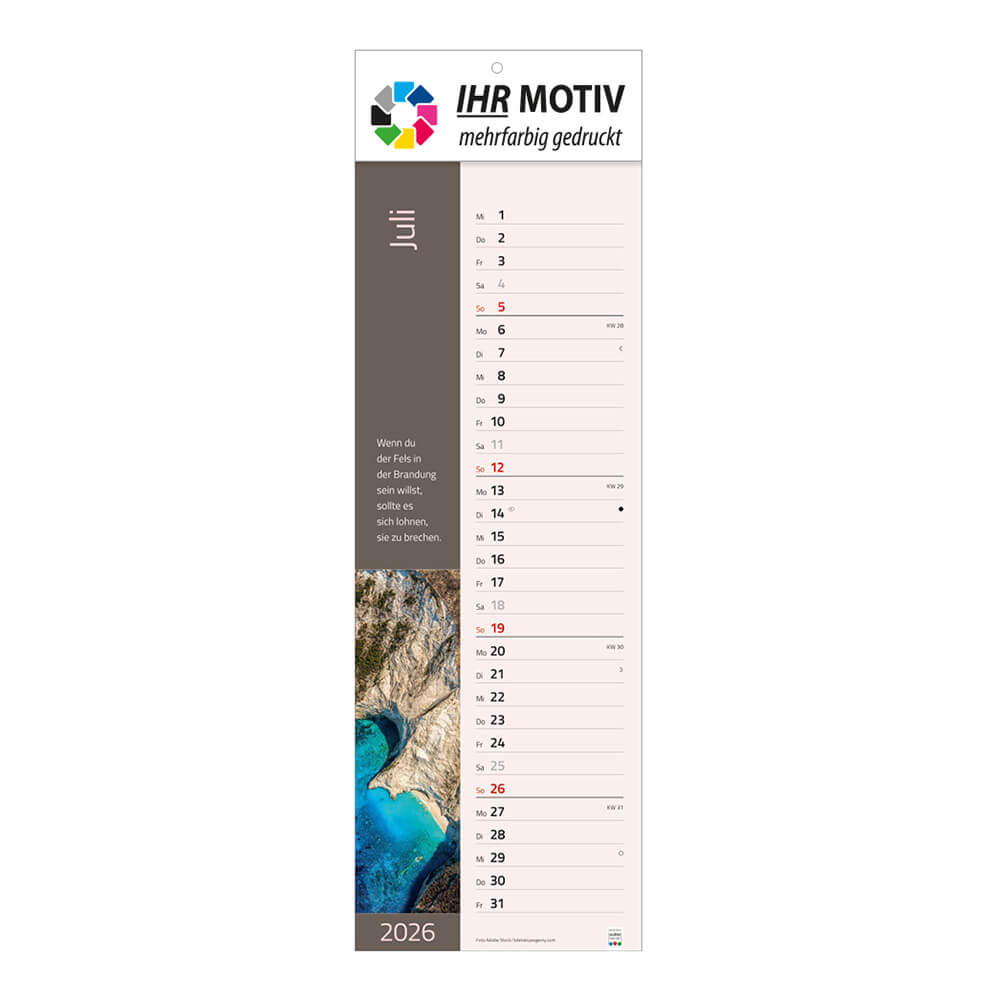 Streifenkalender Augenblicke Monat Juli