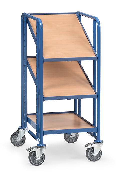 Fetra Eurokastenwagen 3 Etagen aus Holz Ladefläche 610 x 410 mm