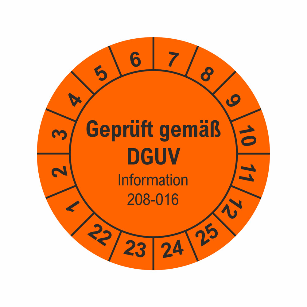 Vorschau: Prüfplakette Leitern und Tritte DGUV 208-016 Ø 30 mm