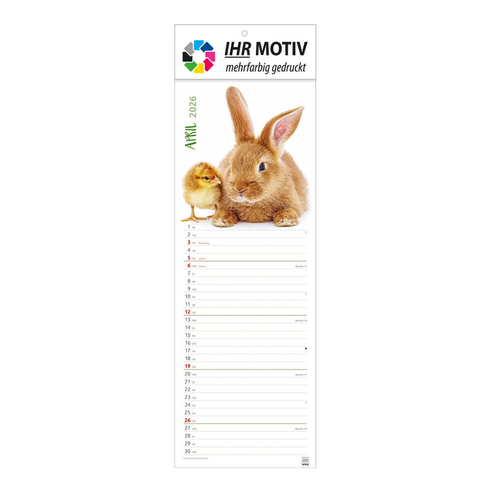 Streifenkalender Einfach tierisch Monat April
