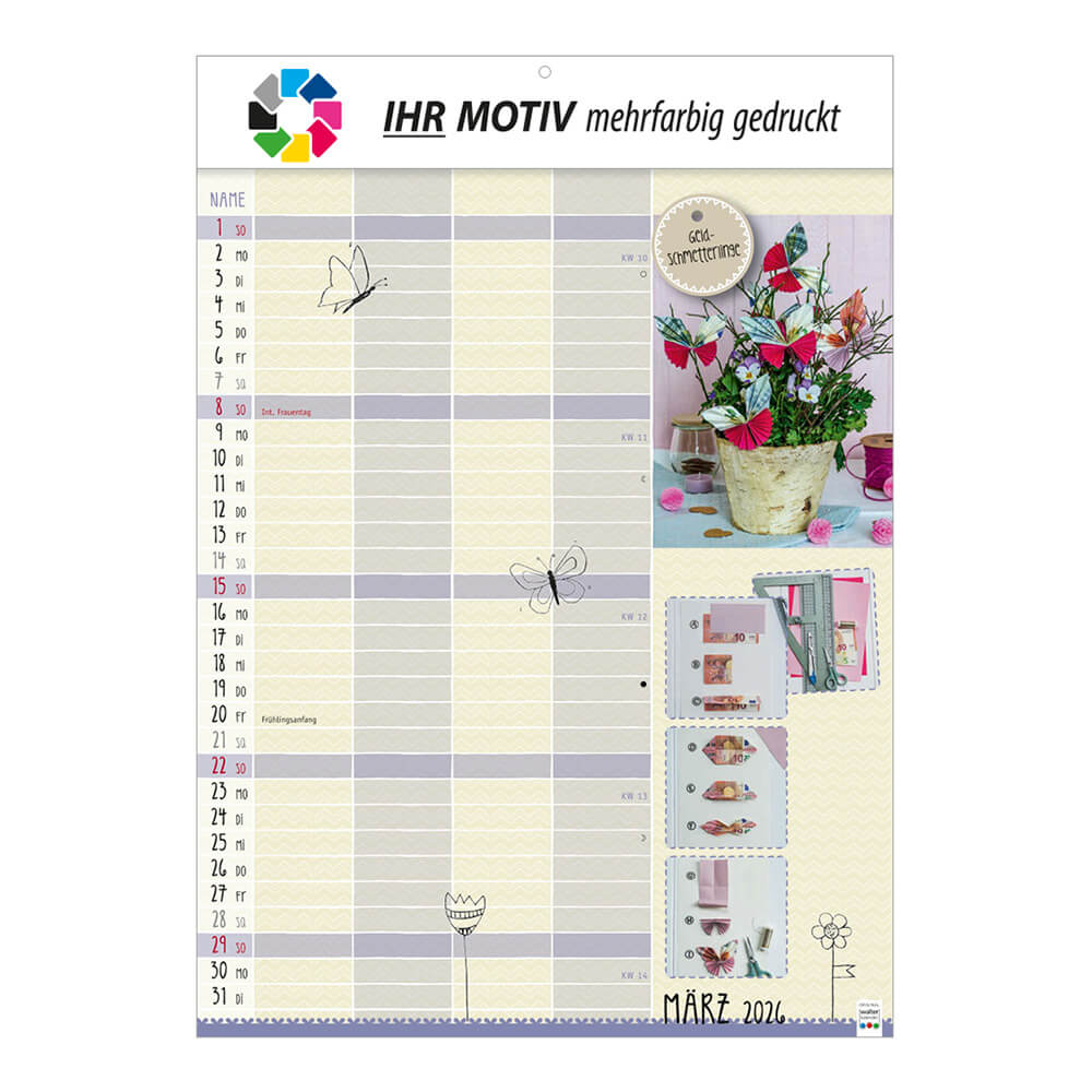 Bildkalender Selbstgemacht Monat März