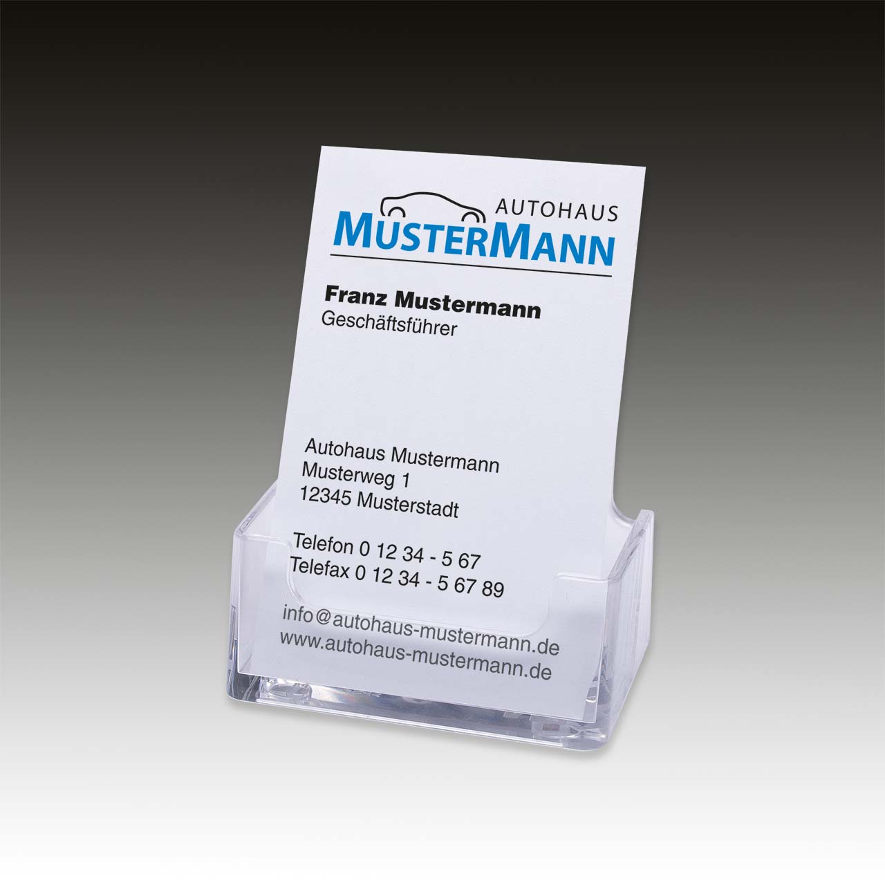 Vorschau: Visitenkarten Aufsteller, Hochformat